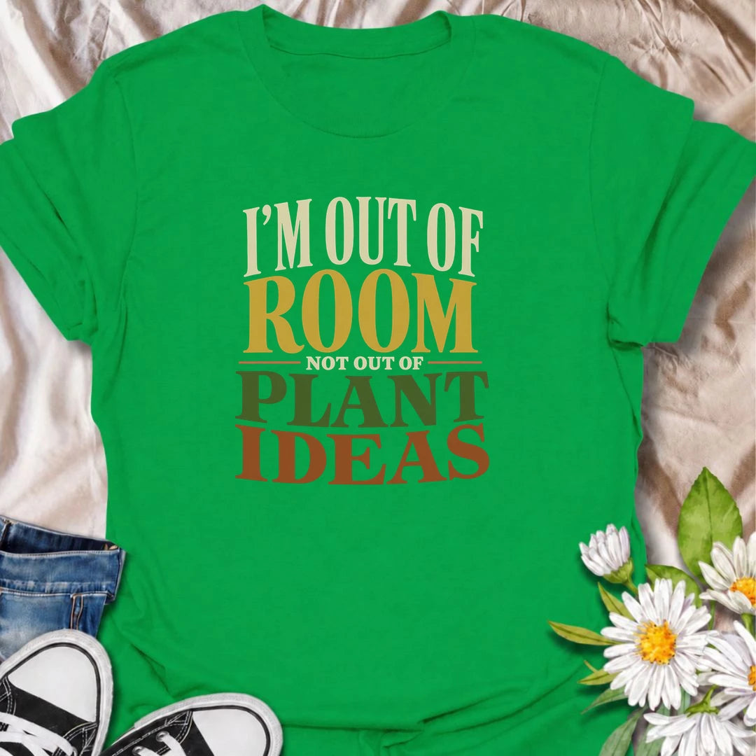 Funny houseplant T-shirt for plant lovers who have completely run out of room but definitely not out of ideas for what to buy next. Bold retro typography makes this a great everyday shirt for houseplant collectors, indoor gardeners and proudly overcrowded plant homes.