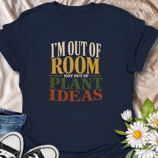 Funny houseplant T-shirt for plant lovers who have completely run out of room but definitely not out of ideas for what to buy next. Bold retro typography makes this a great everyday shirt for houseplant collectors, indoor gardeners and proudly overcrowded plant homes.