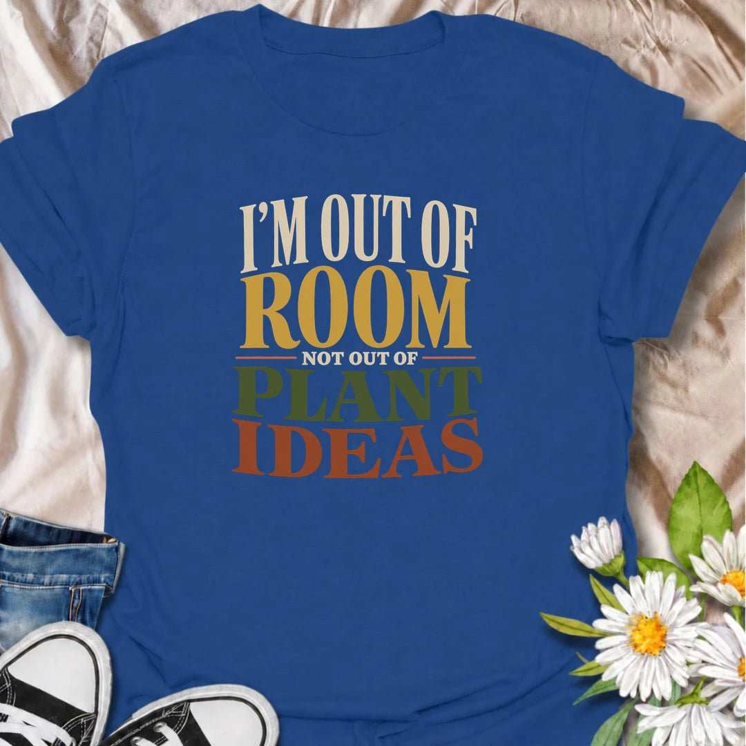 Funny houseplant T-shirt for plant lovers who have completely run out of room but definitely not out of ideas for what to buy next. Bold retro typography makes this a great everyday shirt for houseplant collectors, indoor gardeners and proudly overcrowded plant homes.