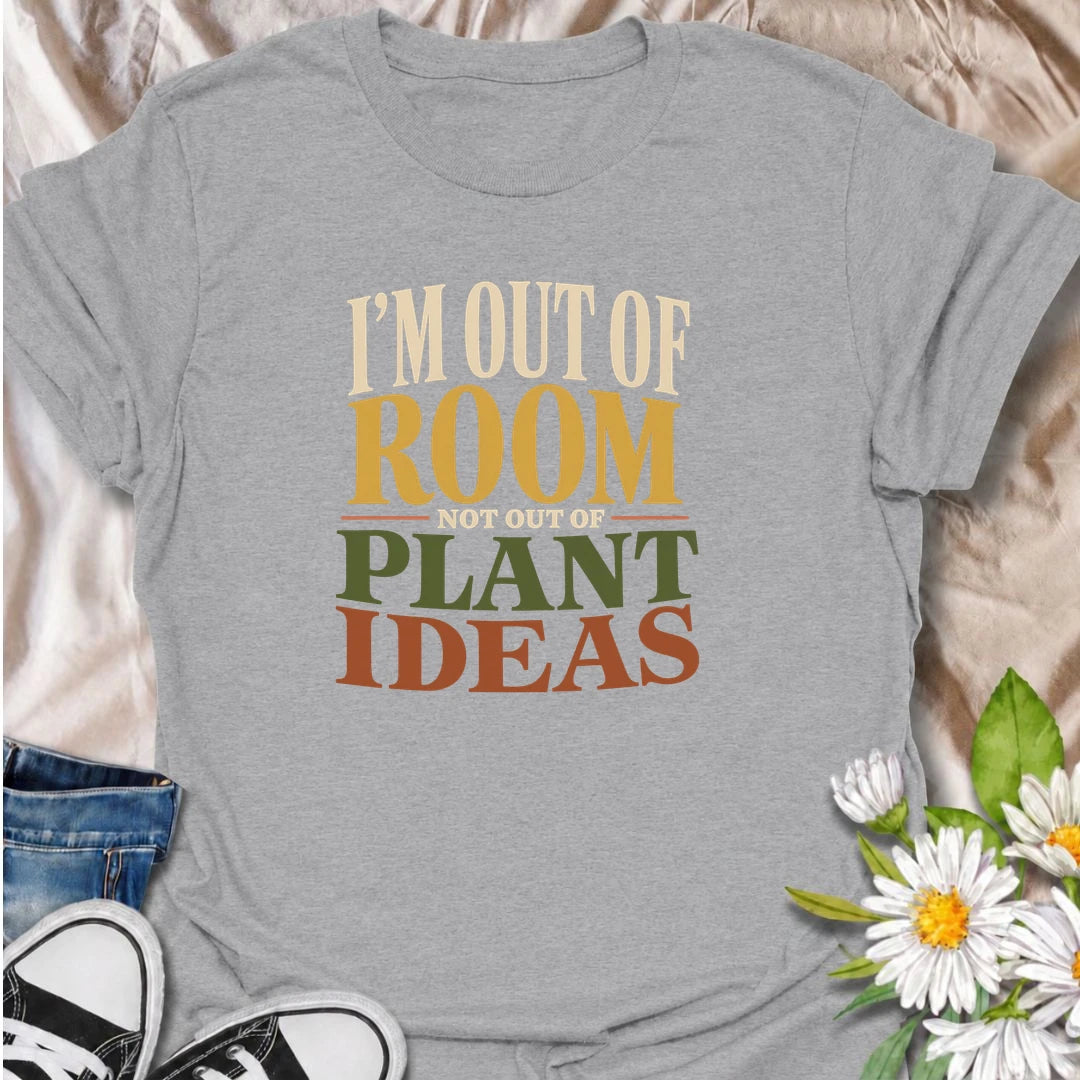 Funny houseplant T-shirt for plant lovers who have completely run out of room but definitely not out of ideas for what to buy next. Bold retro typography makes this a great everyday shirt for houseplant collectors, indoor gardeners and proudly overcrowded plant homes.