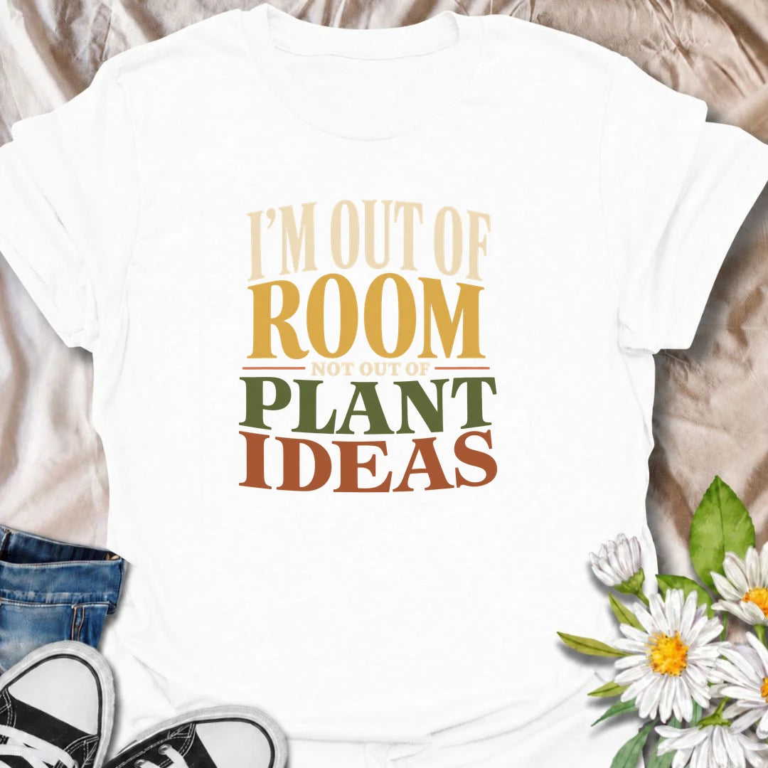 Funny houseplant T-shirt for plant lovers who have completely run out of room but definitely not out of ideas for what to buy next. Bold retro typography makes this a great everyday shirt for houseplant collectors, indoor gardeners and proudly overcrowded plant homes.