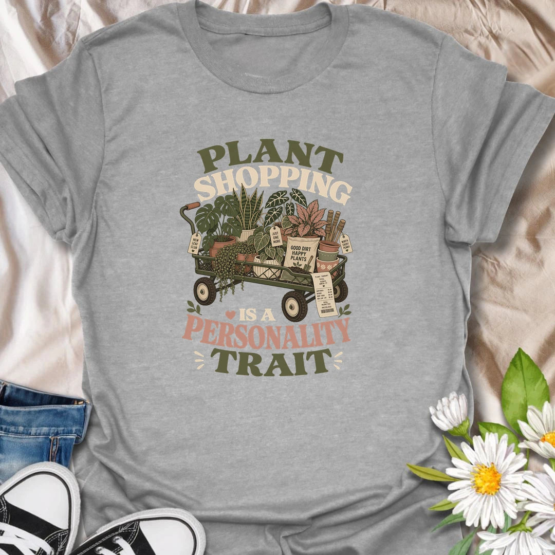 Funny plant lover t-shirt for anyone who treats plant shopping like a full personality trait.
Features a wagon full of beautiful houseplants, soil, and plant accessories in a charming vintage style.
Perfect for plant moms, houseplant collectors, and indoor gardeners who are always ready for one more haul.