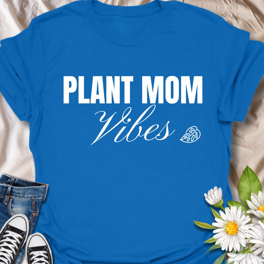 Celebrate your nurturing nature with this adorable “Plant Mom Vibes” t-shirt. Whether you’re tending to your houseplants or just vibing with your leafy family, this tee is perfect for proud plant moms and botanical beauties. Makes a thoughtful gift for birthdays, Mother's Day, or plant-obsessed friends.