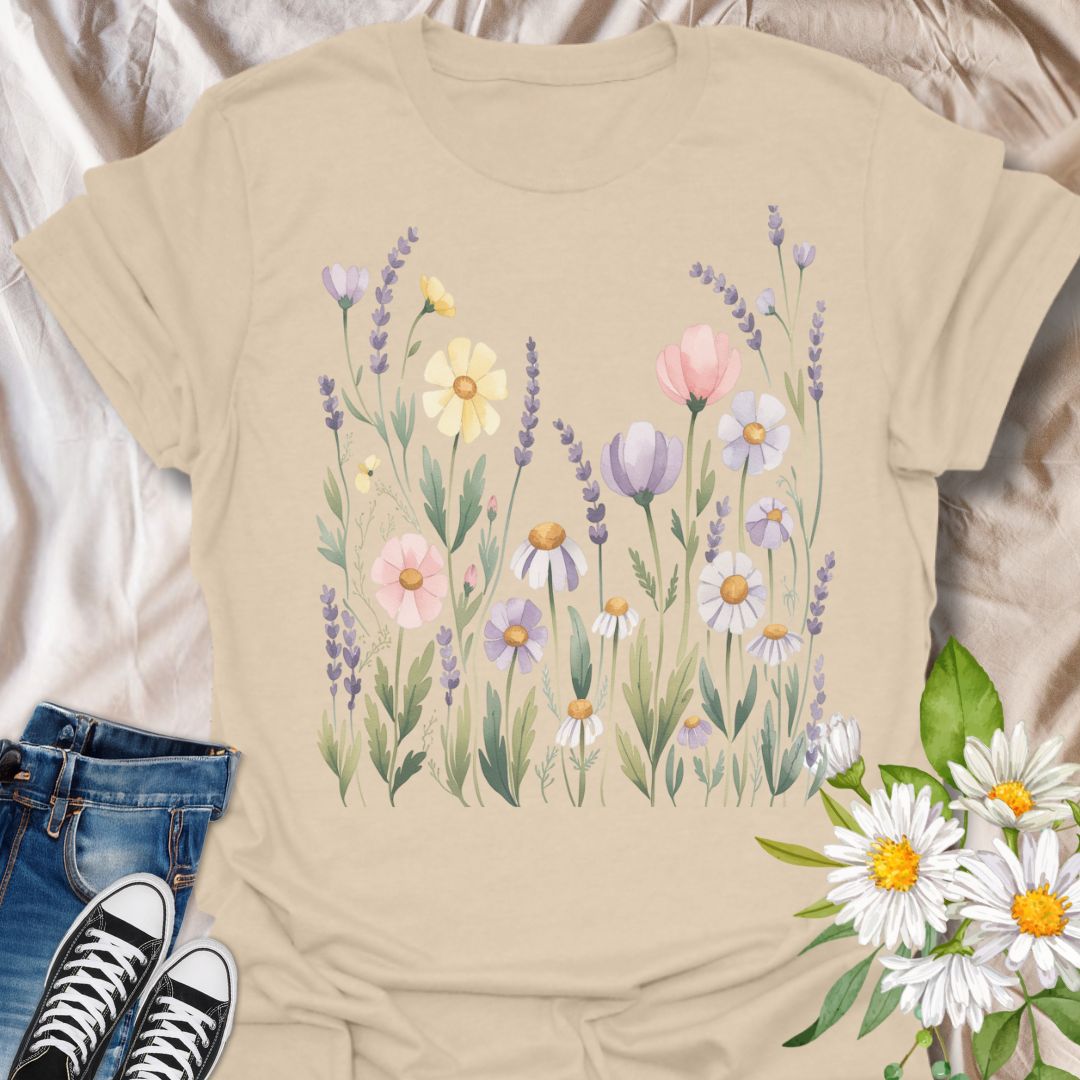 Pastel Floral Softstyle T-Shirt
