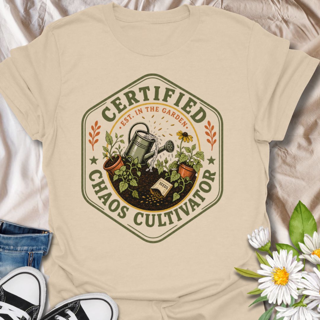Certified Chaos Cultivator Gardening T-Shirt