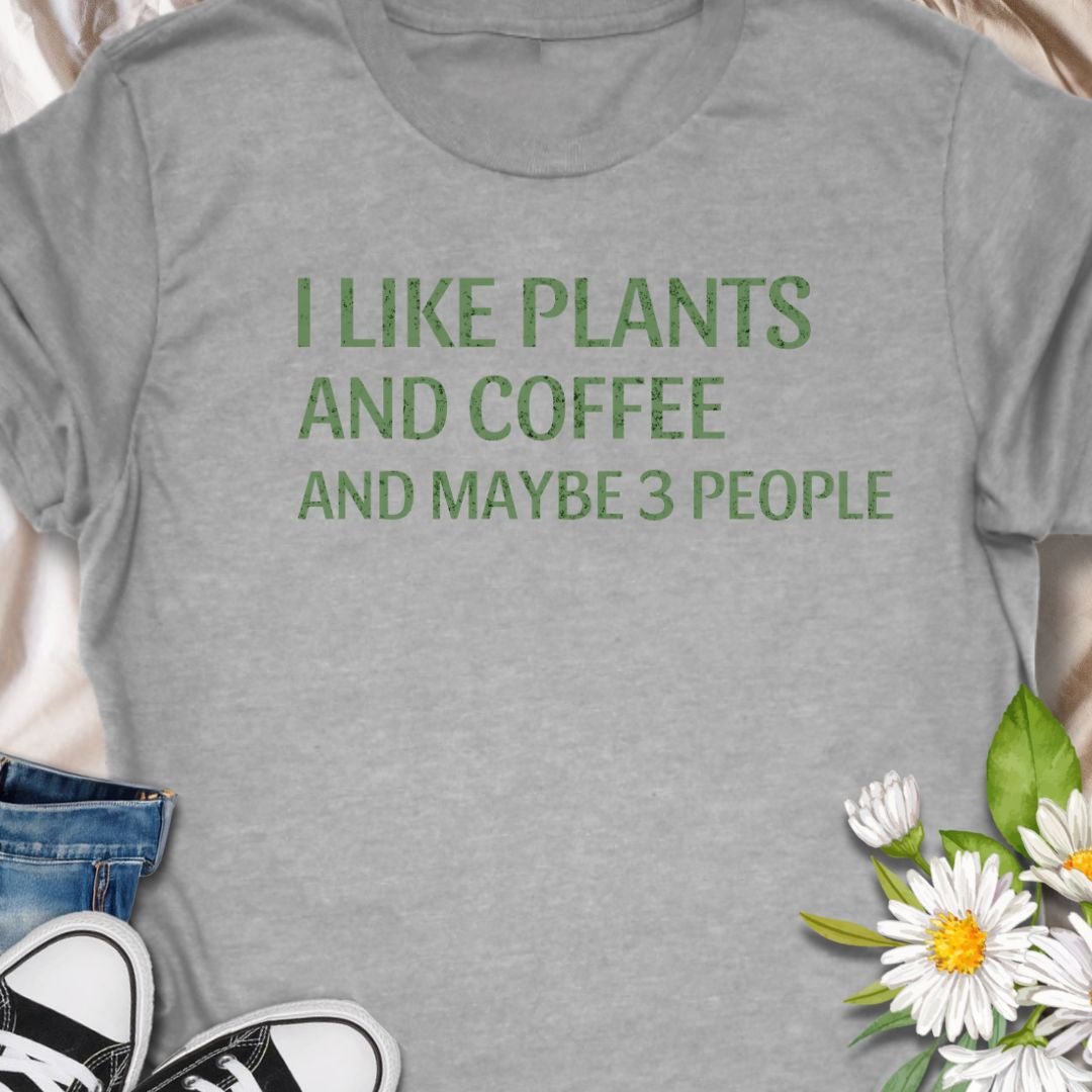 Show off your love for greenery, caffeine, and selective socializing with this hilarious “I Like Plants and Coffee and Maybe 3 People” t-shirt. It’s the perfect shirt for introverted plant moms and dads who value peace, pots, and a good brew. Great gift idea for gardeners with a sense of humor!