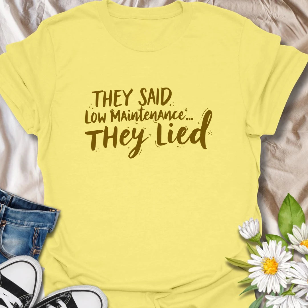 Low Maintenance Plant t-shirt for plant lovers who were promised easy-care greenery and quickly discovered the truth.
The funny text design is simple, readable, and perfect for anyone who has battled dramatic houseplants, crispy leaves, and surprise plant problems.
It is a great choice for plant moms, plant parents, indoor gardeners, and anyone who knows “low maintenance” is often a lie.
A relatable gift for houseplant collectors who keep trying anyway, one watering schedule and hopeful new leaf at a time.