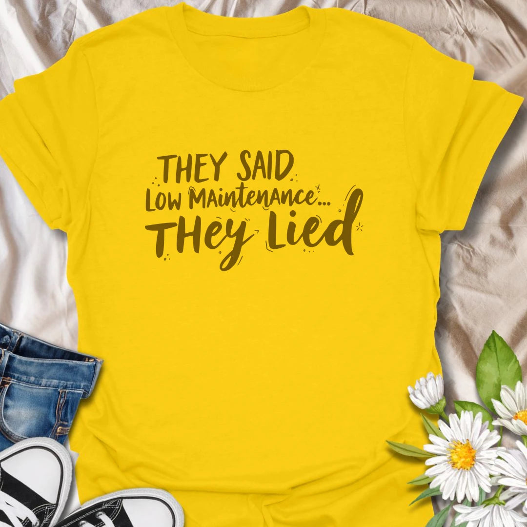 Low Maintenance Plant t-shirt for plant lovers who were promised easy-care greenery and quickly discovered the truth.
The funny text design is simple, readable, and perfect for anyone who has battled dramatic houseplants, crispy leaves, and surprise plant problems.
It is a great choice for plant moms, plant parents, indoor gardeners, and anyone who knows “low maintenance” is often a lie.
A relatable gift for houseplant collectors who keep trying anyway, one watering schedule and hopeful new leaf at a time.