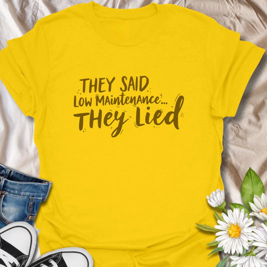 Low Maintenance Plant t-shirt for plant lovers who were promised easy-care greenery and quickly discovered the truth.
The funny text design is simple, readable, and perfect for anyone who has battled dramatic houseplants, crispy leaves, and surprise plant problems.
It is a great choice for plant moms, plant parents, indoor gardeners, and anyone who knows “low maintenance” is often a lie.
A relatable gift for houseplant collectors who keep trying anyway, one watering schedule and hopeful new leaf at a time.