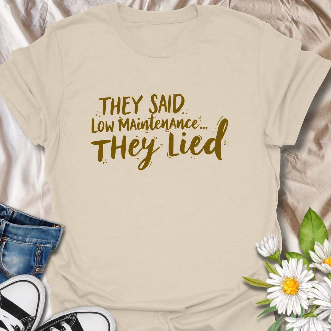 Low Maintenance Plant t-shirt for plant lovers who were promised easy-care greenery and quickly discovered the truth.
The funny text design is simple, readable, and perfect for anyone who has battled dramatic houseplants, crispy leaves, and surprise plant problems.
It is a great choice for plant moms, plant parents, indoor gardeners, and anyone who knows “low maintenance” is often a lie.
A relatable gift for houseplant collectors who keep trying anyway, one watering schedule and hopeful new leaf at a time.