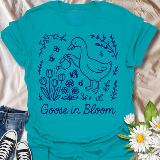 Goose in Bloom Unisex T-Shirt