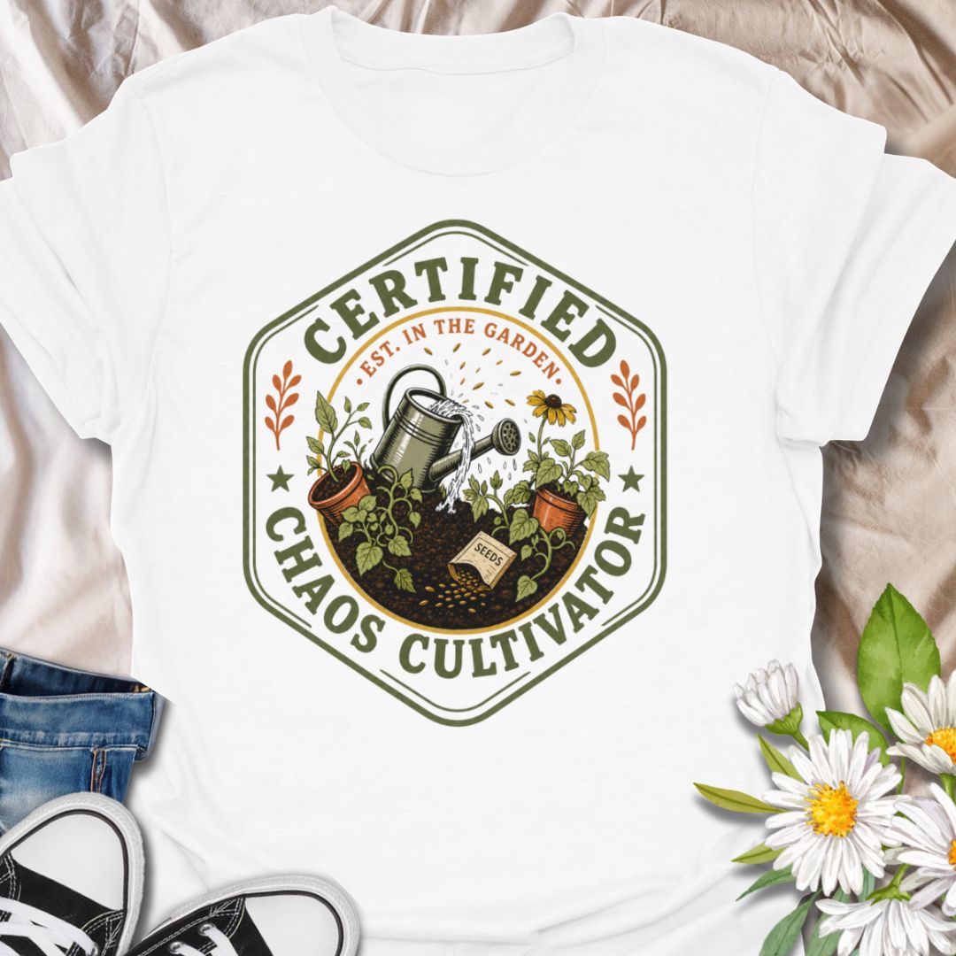 Certified Chaos Cultivator Gardening T-Shirt