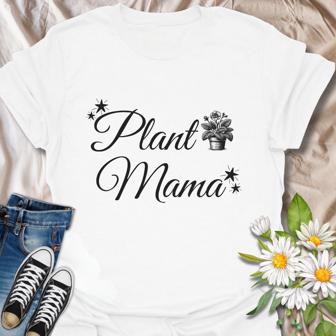 Celebrate your love for plants with this elegant "Plant Mama" shirt. Featuring a vintage potted plant illustration and graceful script font, it's perfect for plant lovers, gardeners, houseplant collectors, and proud plant moms. A great gift for birthdays, Mother’s Day, or plant swap events.